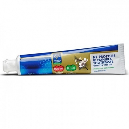 Manuka MGO™ Pasta do zębów z Miodem 400+, Propolisem BIO 30™ i olejkiem z Drzewa Herbacianego (100 ml)